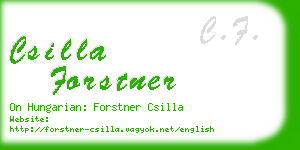 csilla forstner business card